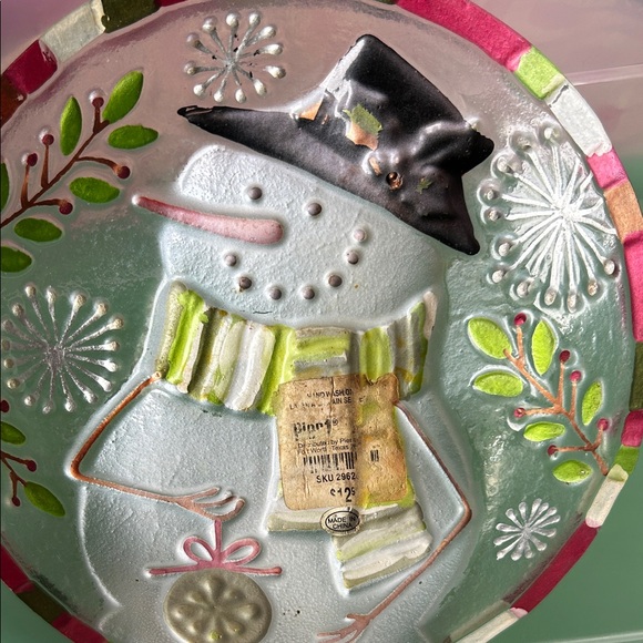 Festive Snowman Decorative Plate - Picture 2 of 10